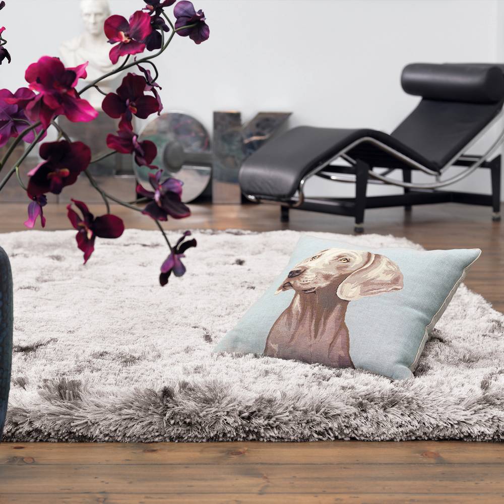 Plush Rug 200x300cm Silver Rug
