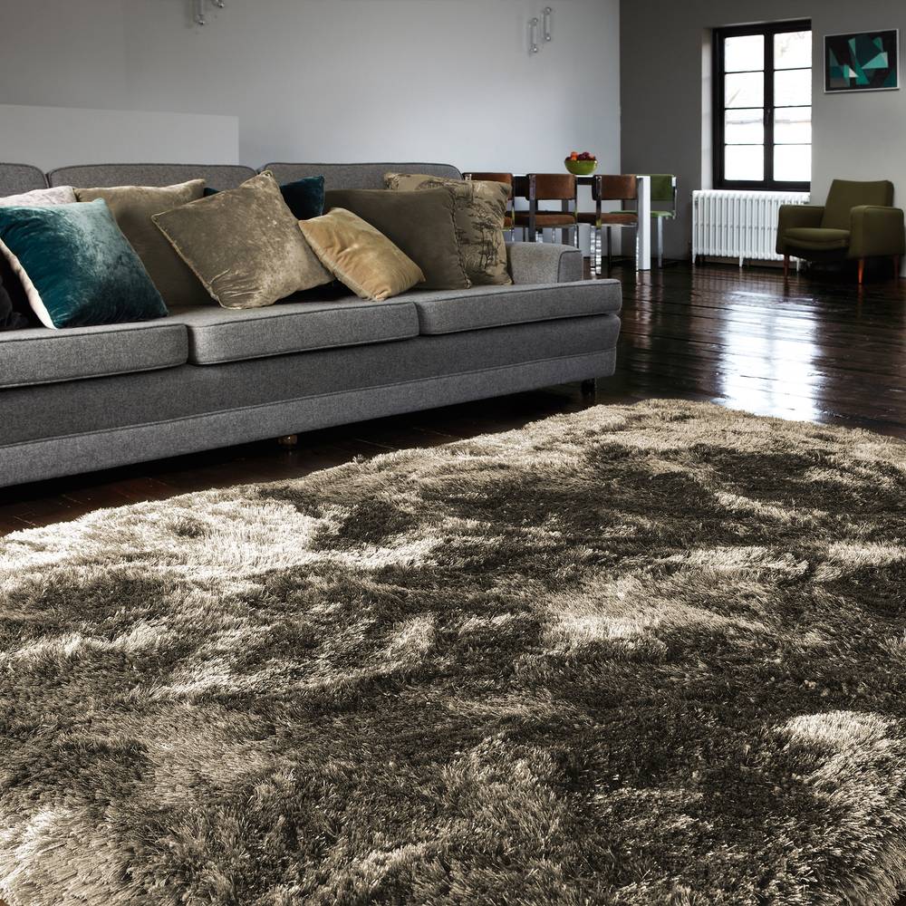 Plush Circle Rug 150x150cm Taupe (Circle) Rug