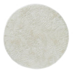 Plush Circle Rug 150x150cm White (Circle) Rug