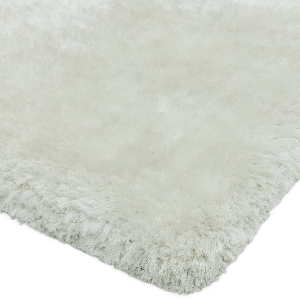 Plush Circle Rug 150x150cm White (Circle) Rug