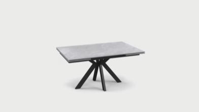 Dante Extending Table	White Ceramic