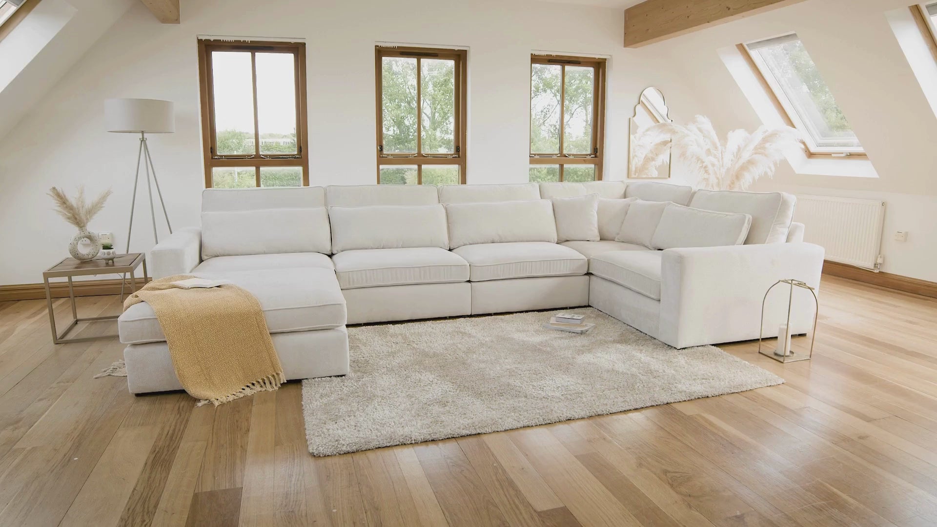 Kiana Modular Sofa Ivory Large Corner