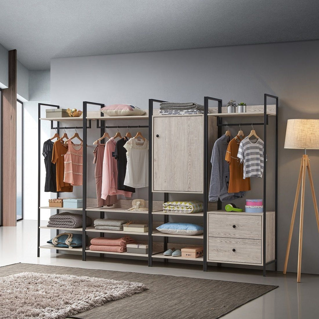 Zahar Open Wardrobe with 2 Drawers