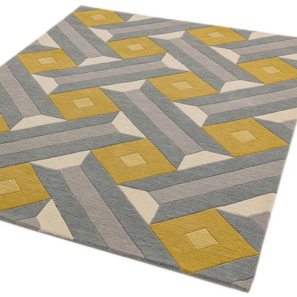 Reef Rug 200x290cm RF01 Motif Ochre Grey Rug