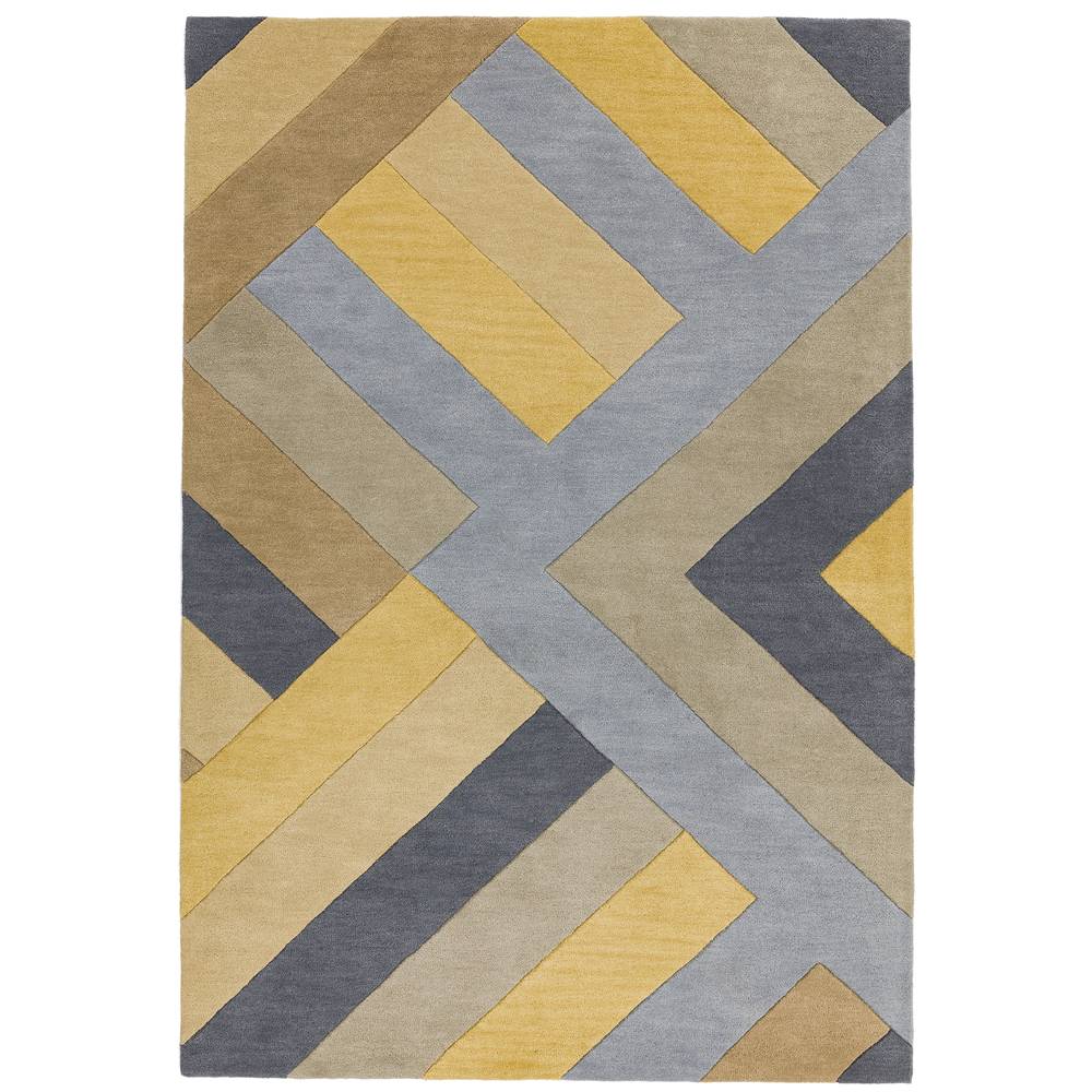 Reef Rug 160x230cm RF02 Big Zig Ochre Grey Rug