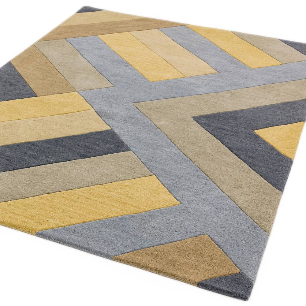 Reef Runner 066x200cm RF02 Big Zig Ochre Grey Rug