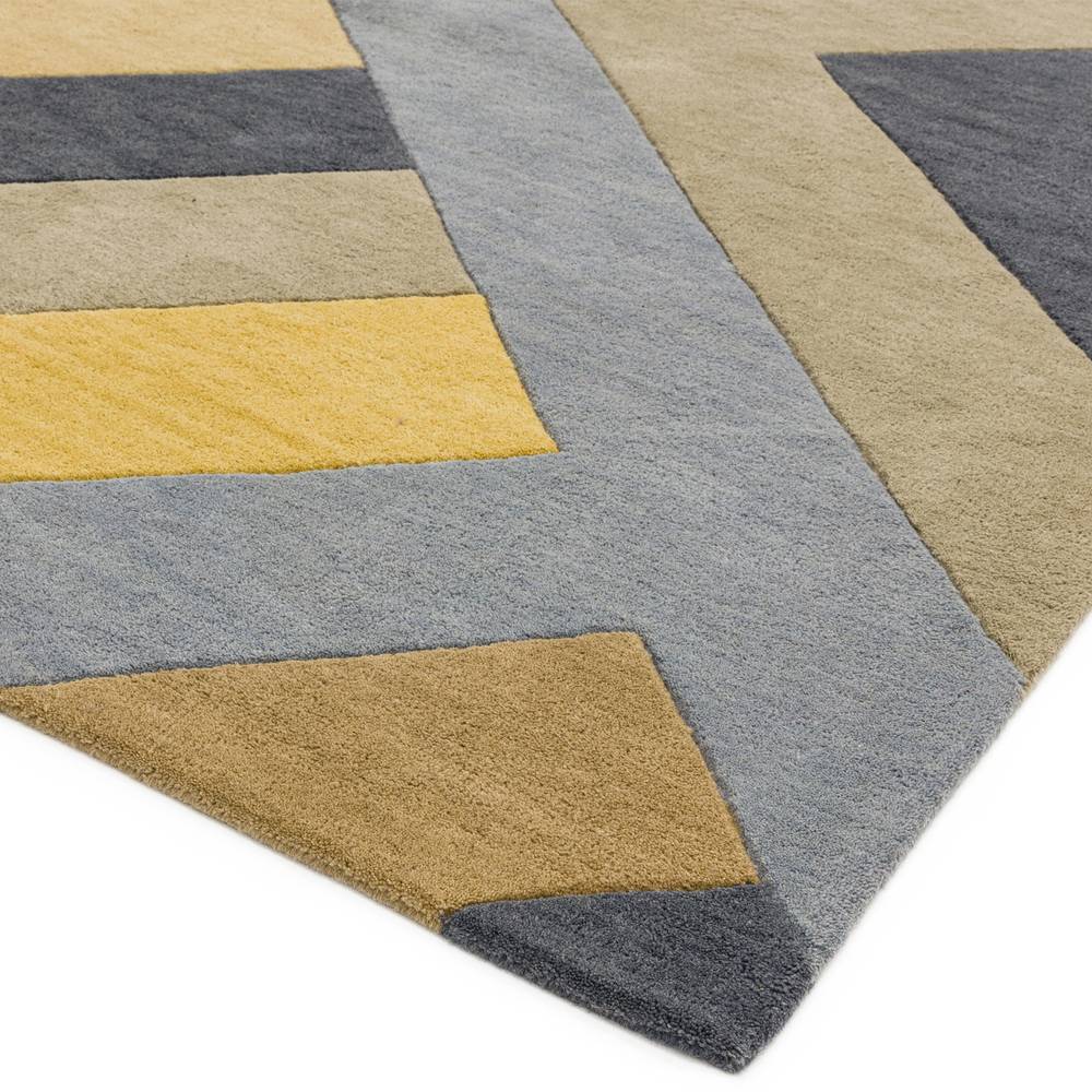 Reef Runner 066x200cm RF02 Big Zig Ochre Grey Rug