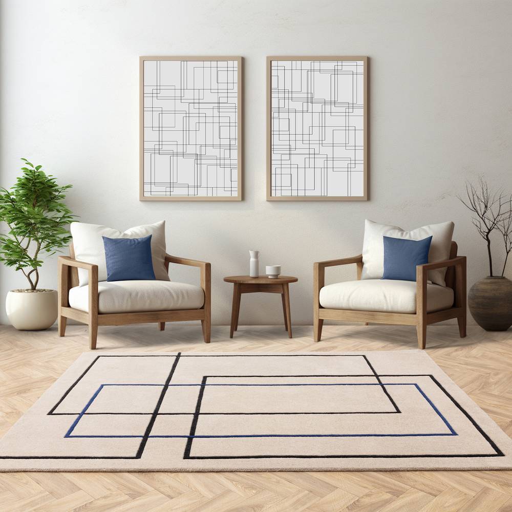Reef Rug 160x230cm RF19 Outline Blue Rug