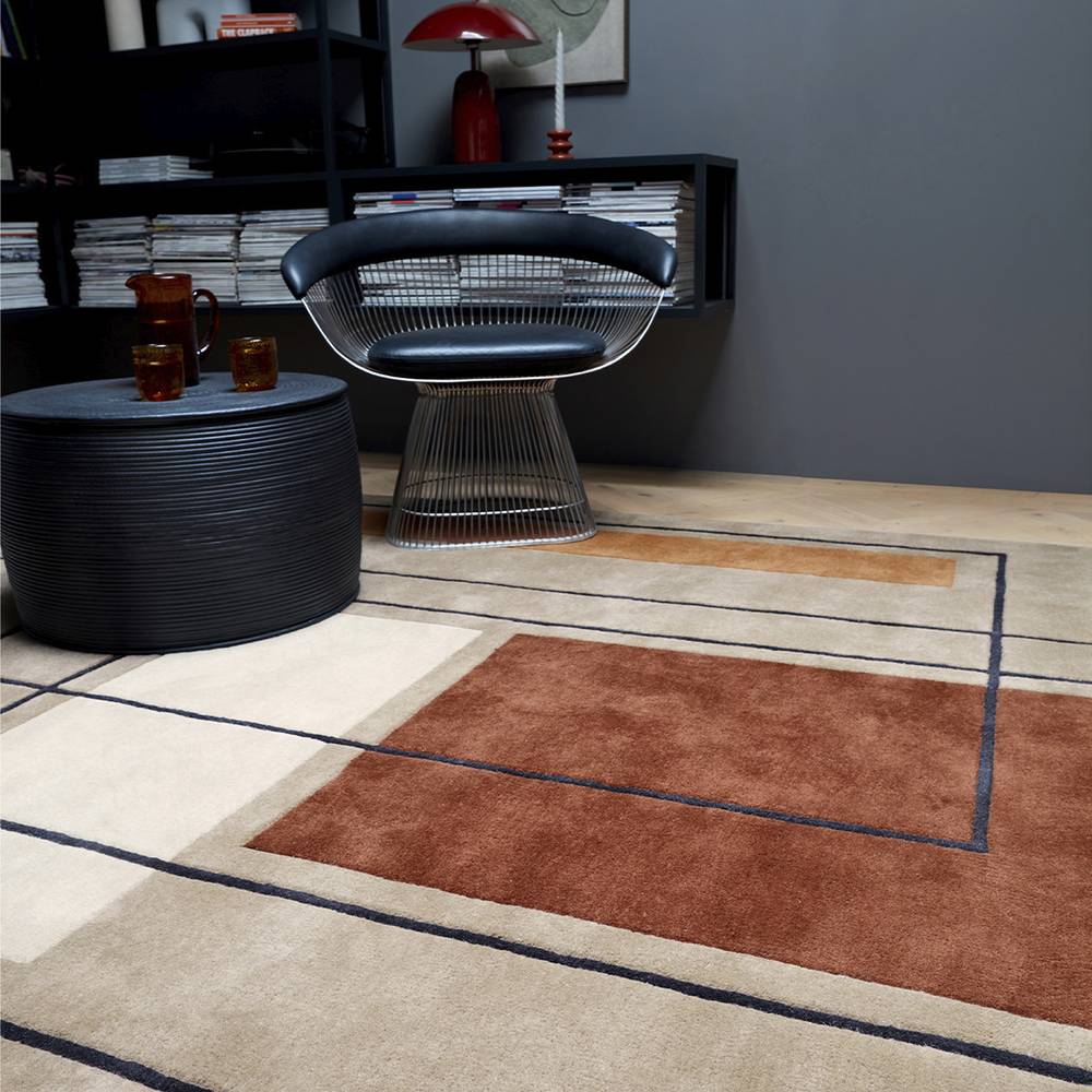 Reef Rug 200x290cm RF20 Outline Terracotta Rug