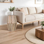 Sibley Carved Mango Wood Side Table