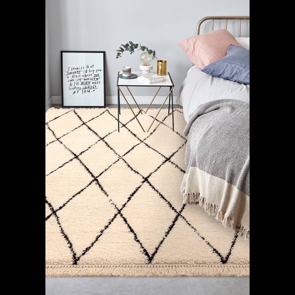 Rocco Rug 160x230cm RC08 CREAM DIAMOND Rug