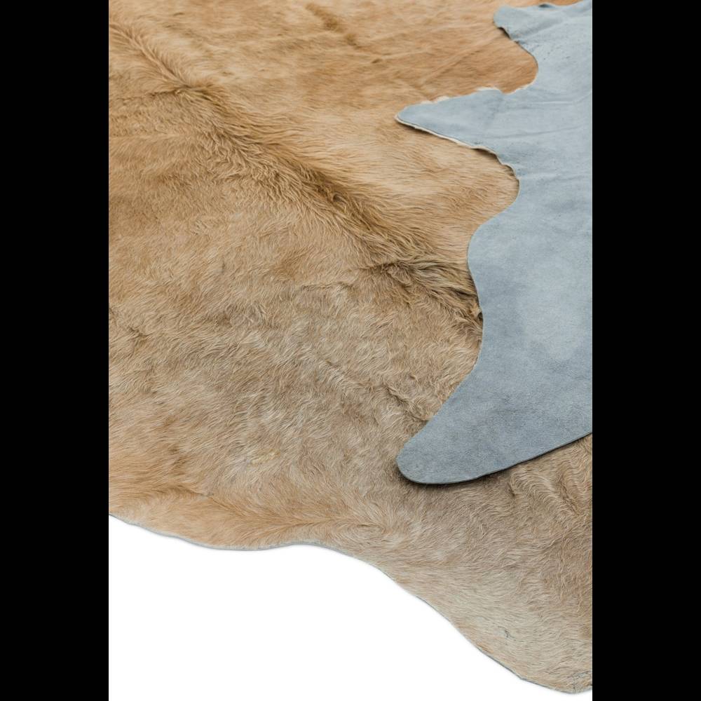 Rodeo Cowhide 05 Solid Beige Rug