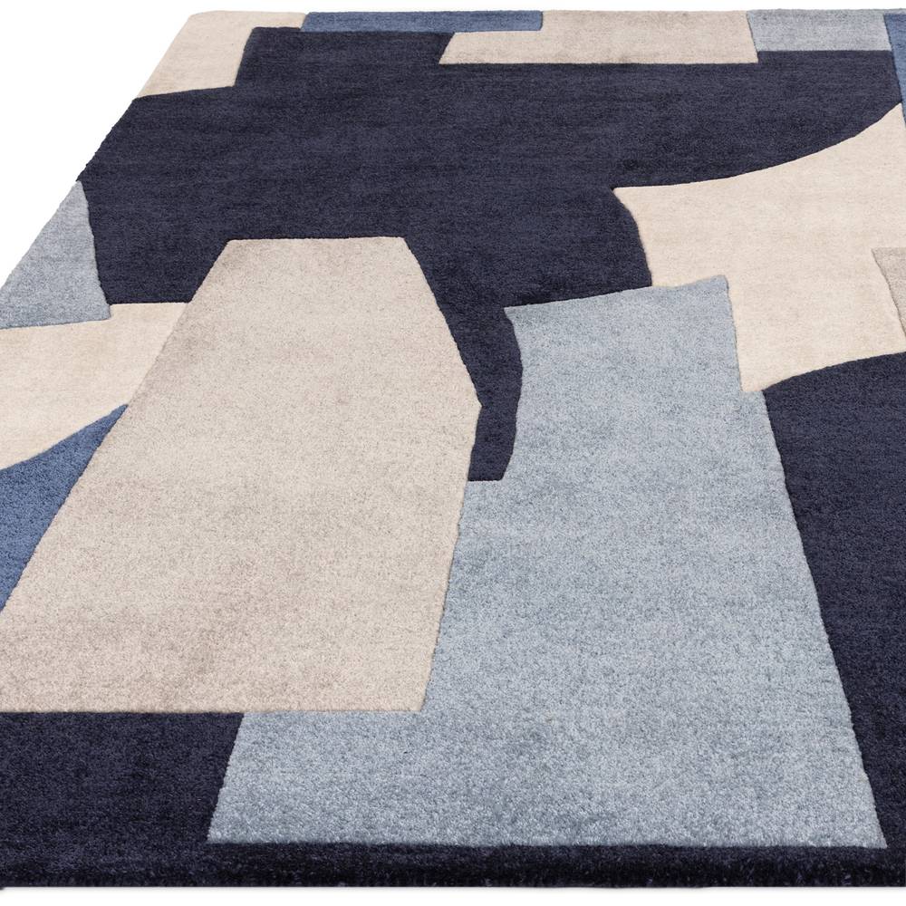 Romy 120x170cm 11 Element Blue Rug