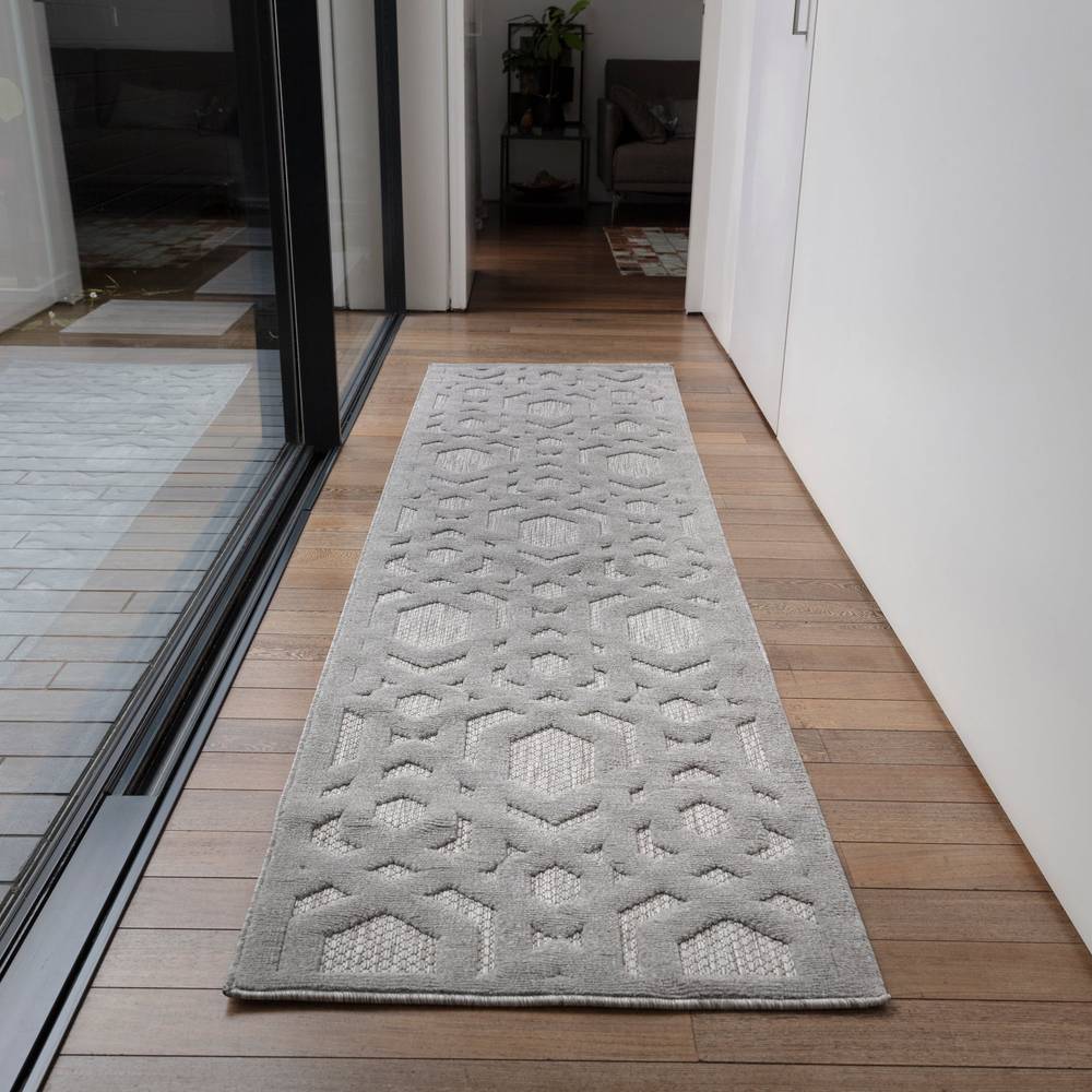 Salta 120x170cm SA03 Silver Geometric Rug