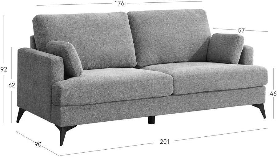 Ernie 3 Seater Sofa Grey