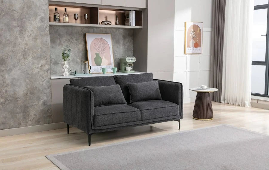 Landon 2 Seater Sofa Dark Grey