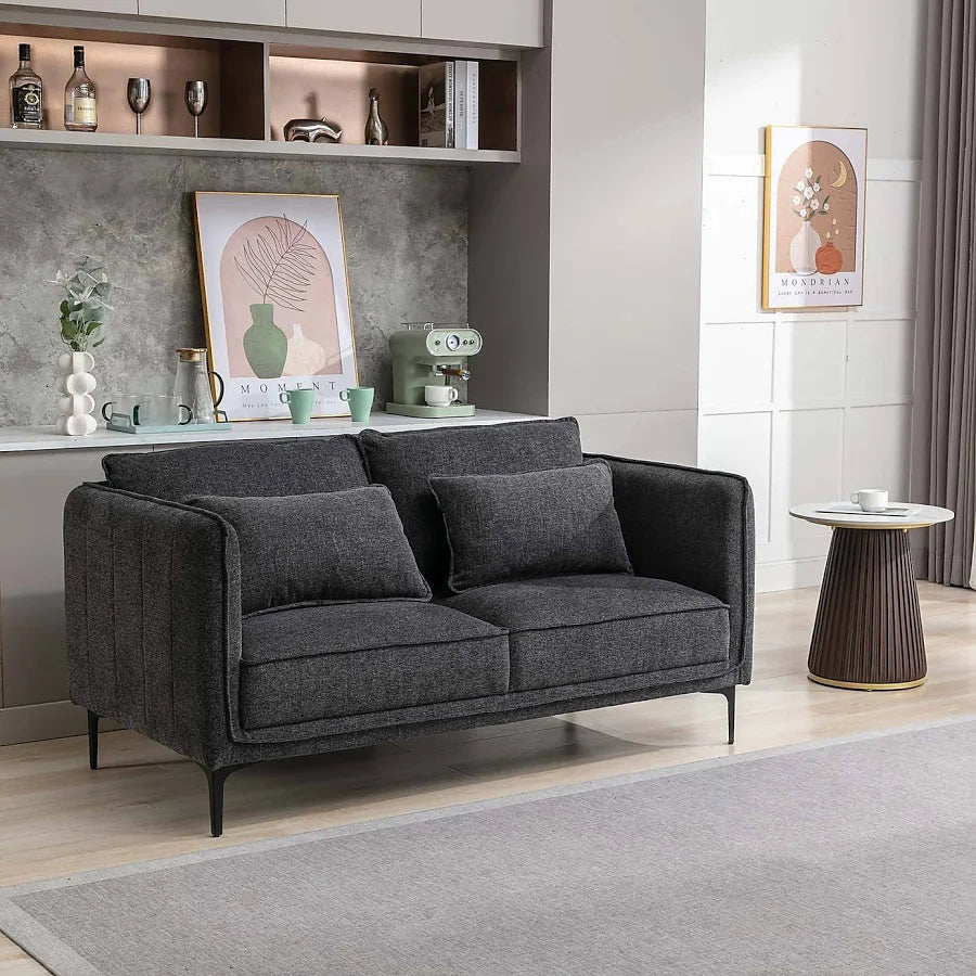 Landon 2 Seater Sofa Dark Grey
