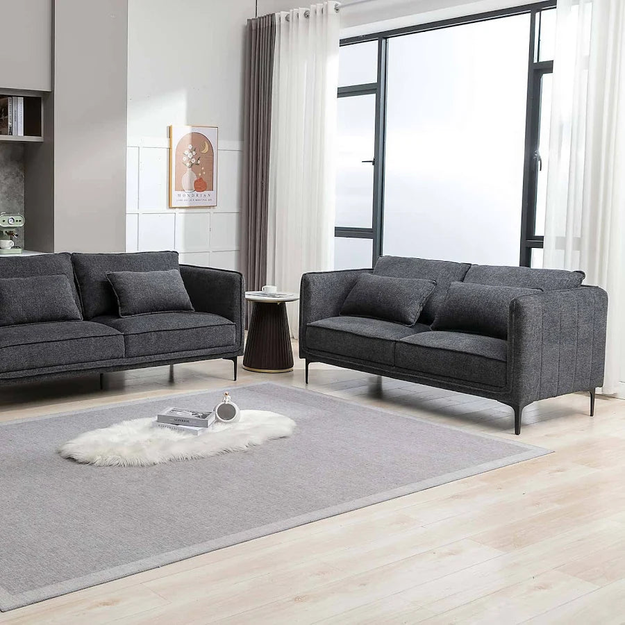 Landon 2 Seater Sofa Dark Grey