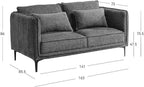 Landon 2 Seater Sofa Dark Grey