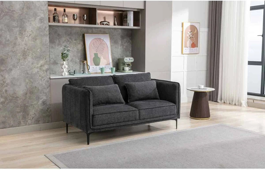 Landon 2 Seater Sofa Dark Grey