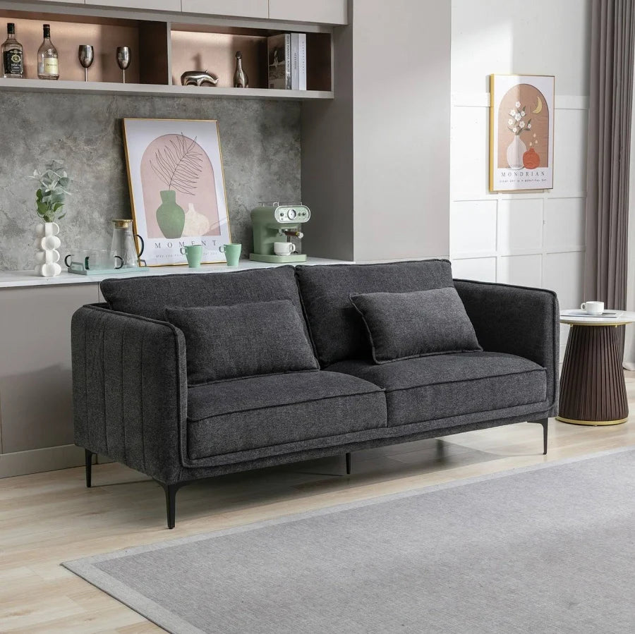 Landon 3 Seater Sofa Dark Grey
