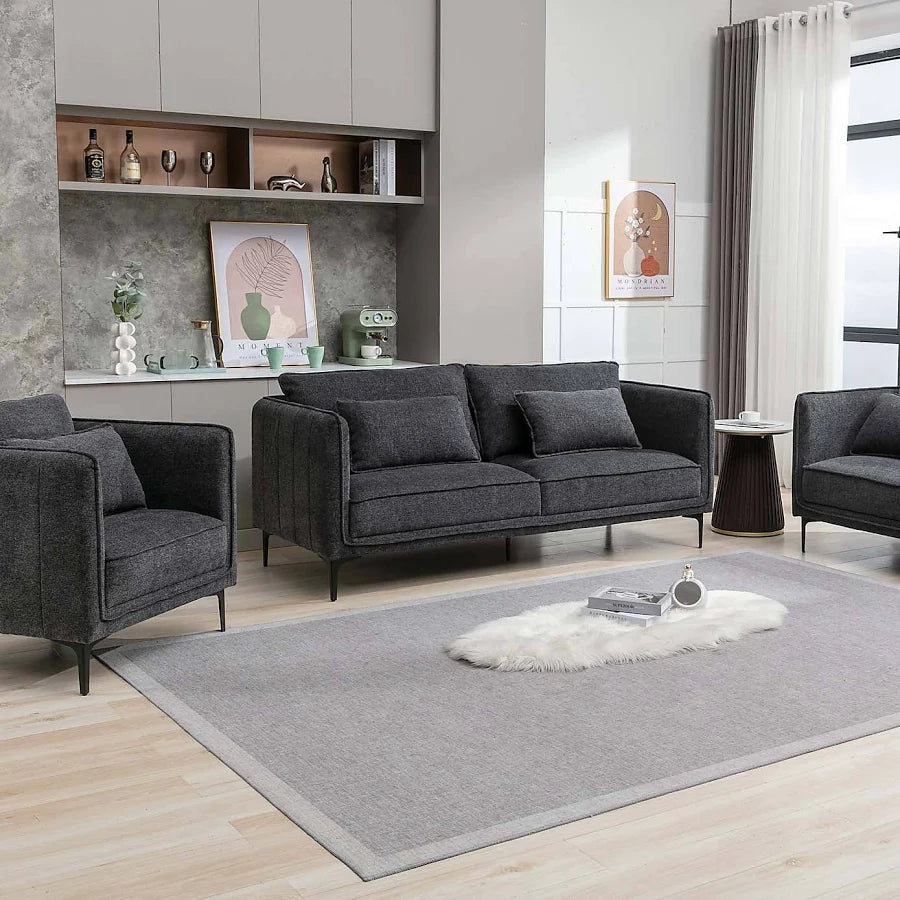 Landon 3 Seater Sofa Dark Grey