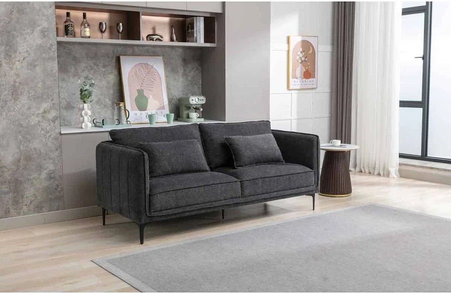 Landon 3 Seater Sofa Dark Grey