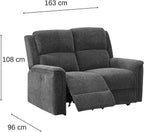 Dartmoor 2 Seater Sofa Power Dark Grey