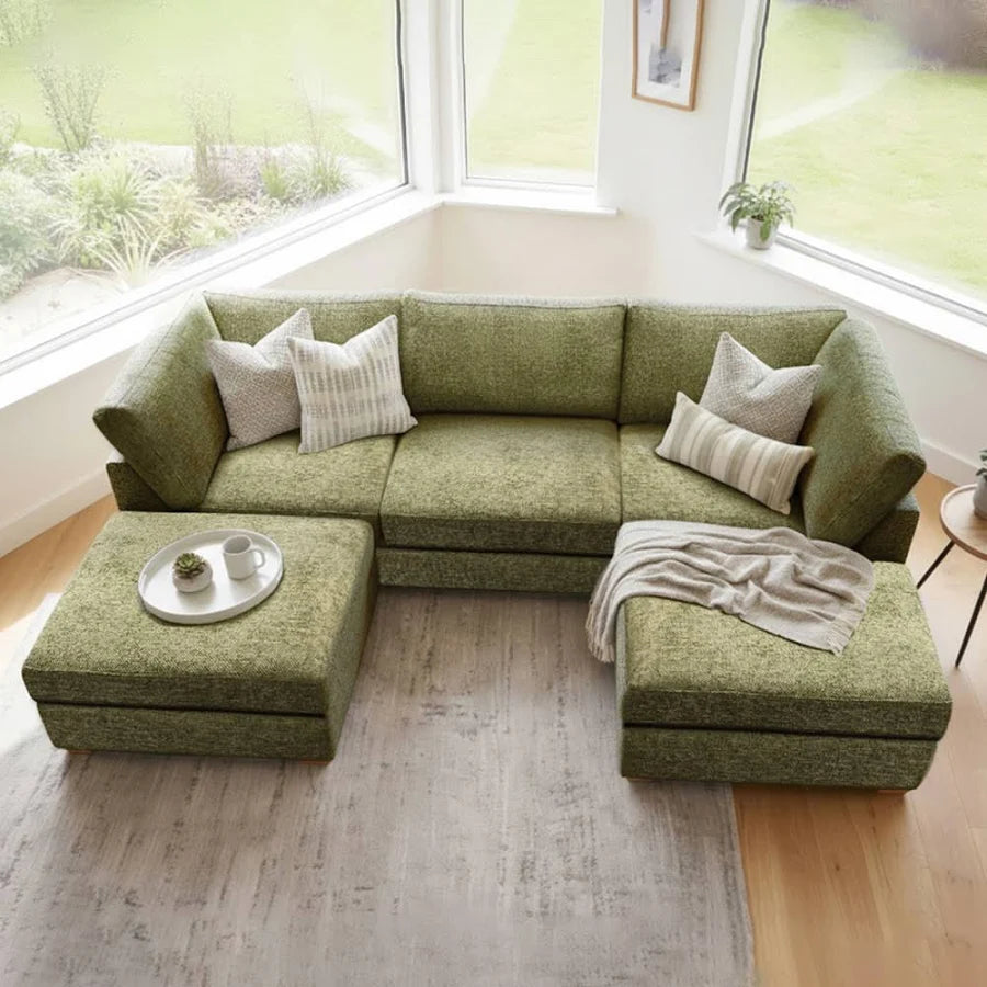 Model 49 - U shaped Sofa Enzo Olive