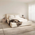 SOHO WHITE CLAY KING SIZE BED