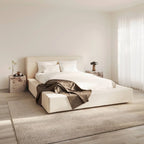SOHO WHITE CLAY KING SIZE BED