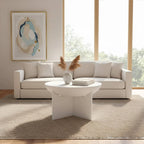 Walsa Whitewash Mango Wood Round Coffee Table