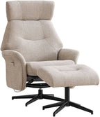 Mira Turiff Swivel Chair and Footstool - Oatmeal