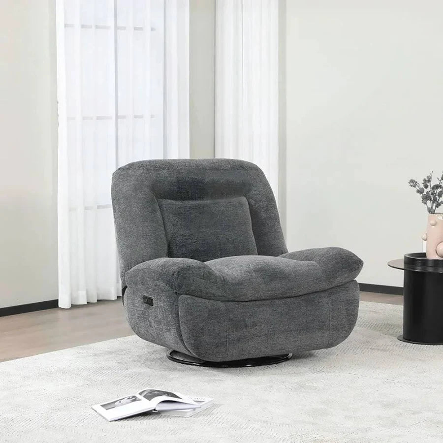 Ebba Rocker Swivel Recliner Dark Grey