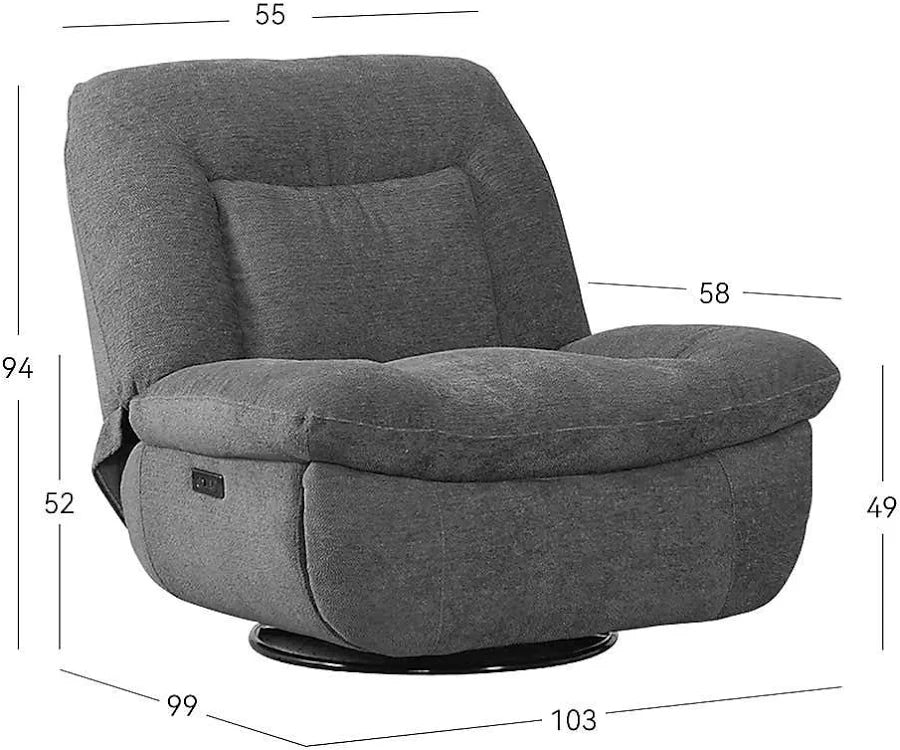 Ebba Rocker Swivel Recliner Indigo