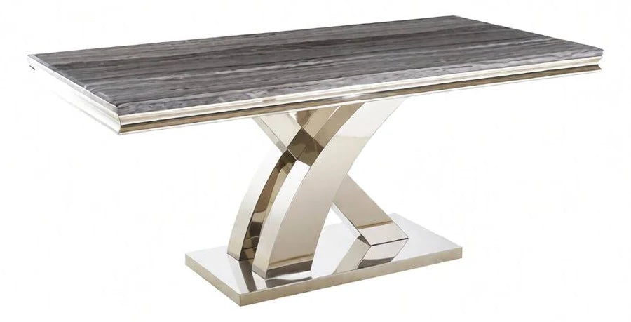 Mayfair Dining Table Grey Marble