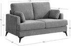 Ernie 2 Seater Sofa Grey