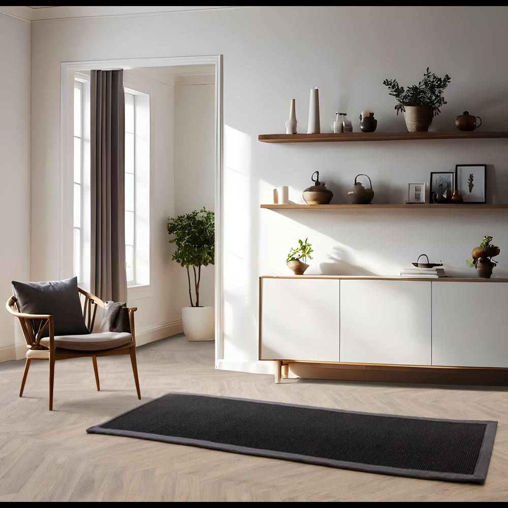 Sisal 240x340cm Black/Grey Rug