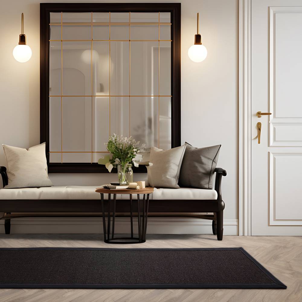 Sisal 240x340cm Black/Black Rug