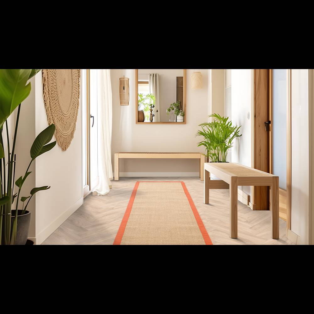 Sisal 068x300cm Linen/Orange Rug