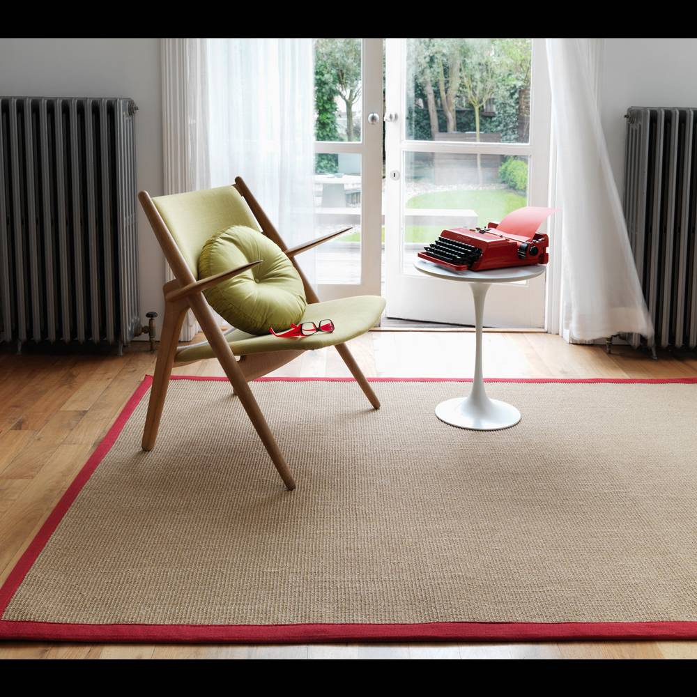 Sisal 240x340cm Linen/Red Rug