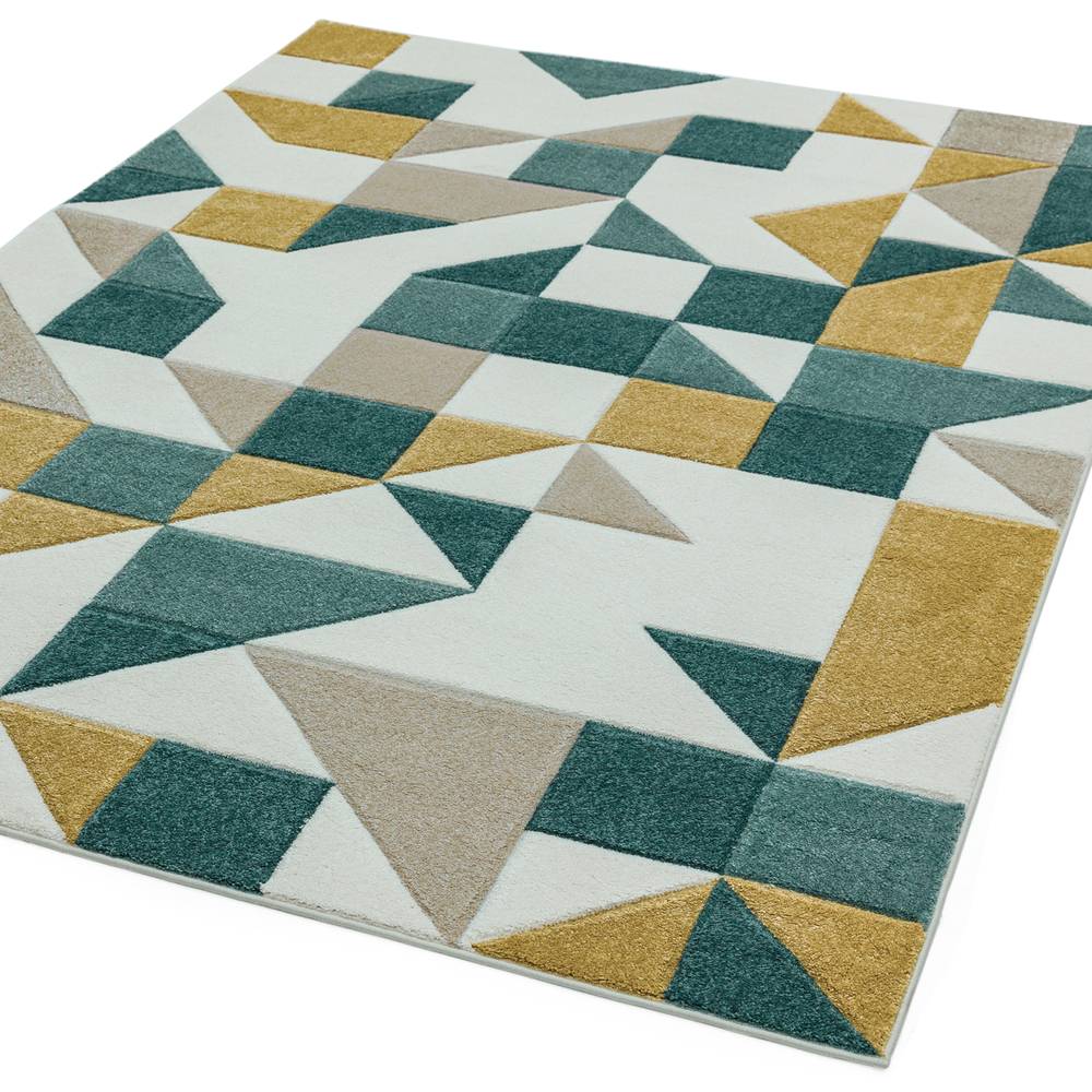 Sketch 120x170cm SK03 Shapes Green Rug