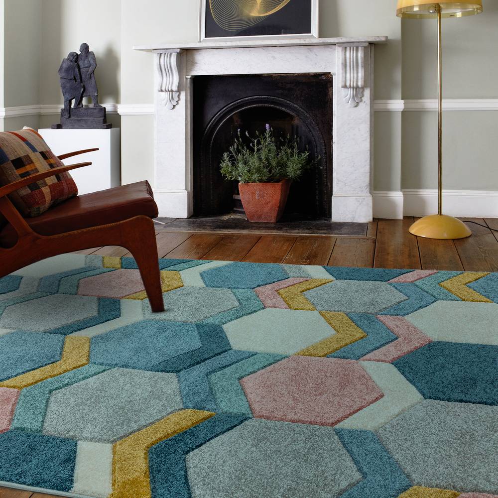 Sketch 160x230cm SK10 Hexagon Multi Rug