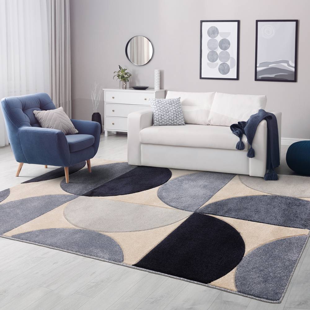 Sketch 080x150cm SK14 Curve Blue Rug