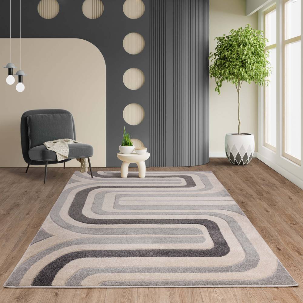 Sketch 200x290cm SK17 Contour Grey Rug