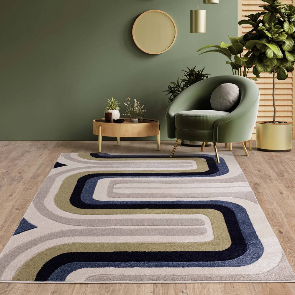 Sketch 160x230cm SK18 Contour Blue Rug