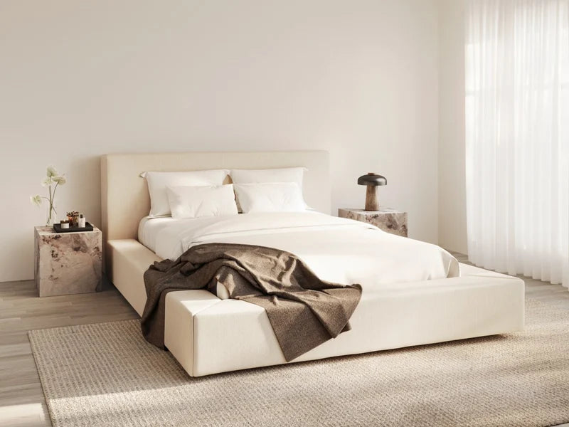 SOHO WHITE CLAY DOUBLE BED