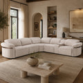 Bicester Electric Recliner Sofa Beige Large Corner