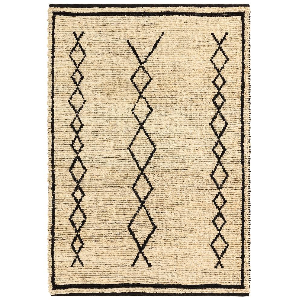 Souk 160x230cm Bleach & Black Rug