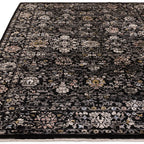 Sovereign 200x290cm Black Vintage Floral Rug